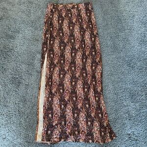 Patterned Maxi Skirt